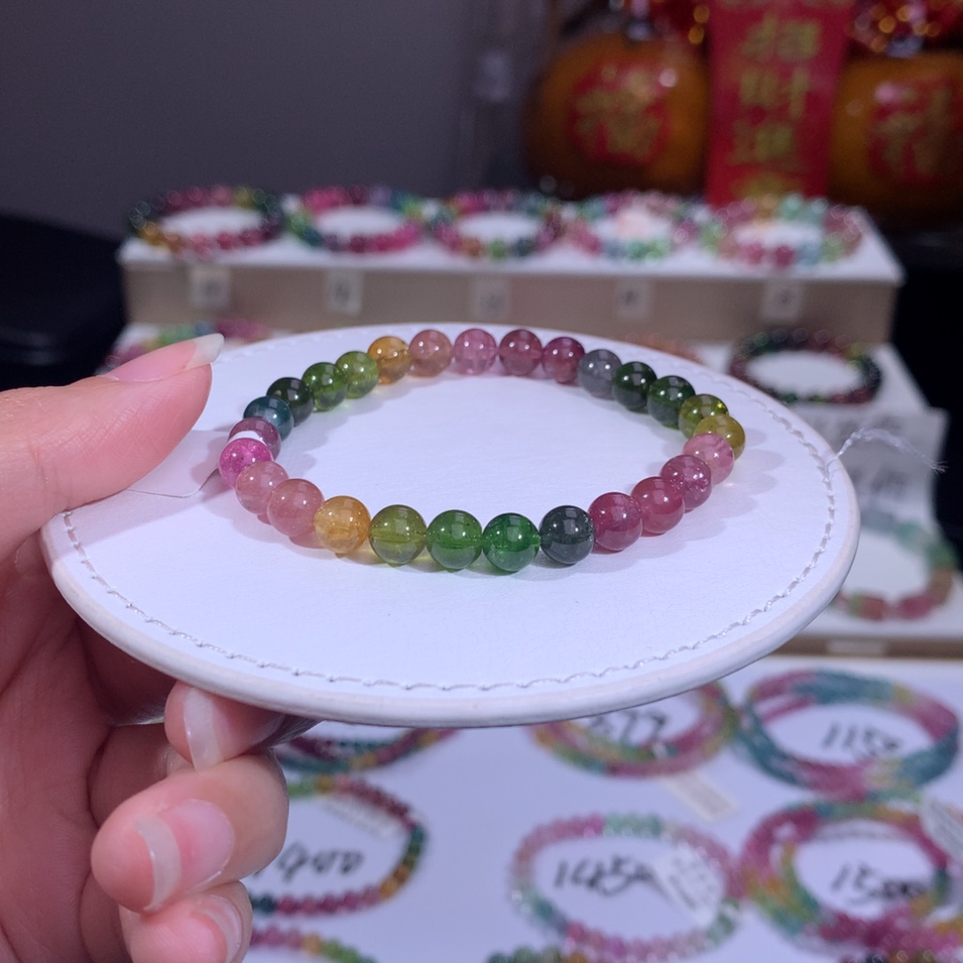 碧玺手链合金碧玺