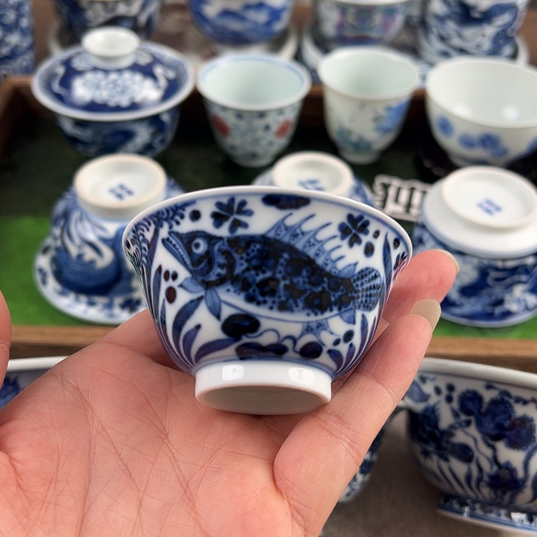 瓷杯子手工手绘杯子