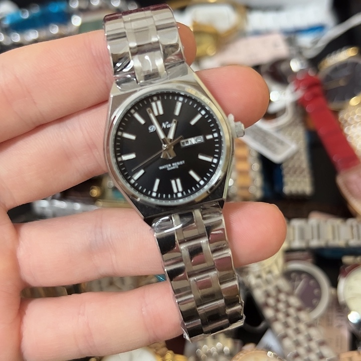 必***光牛皮（革）钢石英机芯锻造碳钢