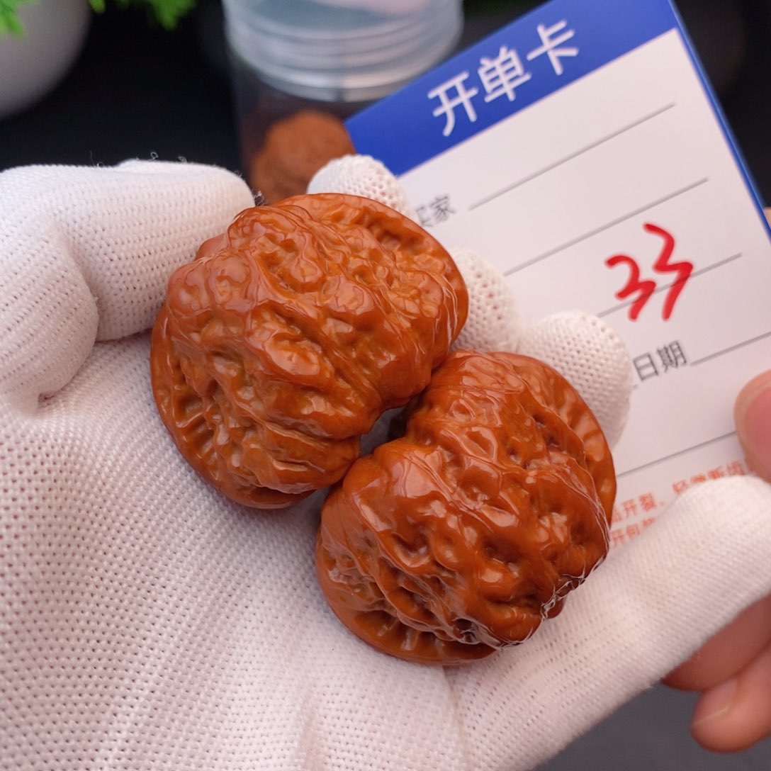 文玩核桃把件41蛤蟆头33