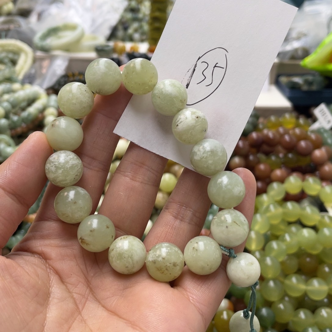 蛇纹石玉手链未镶嵌