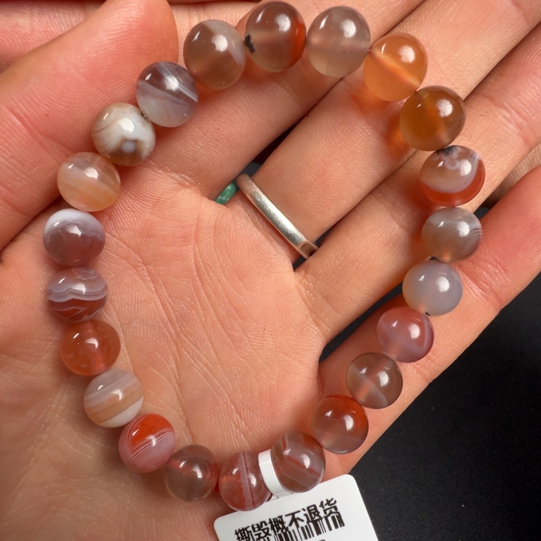 南红玛瑙手串未镶嵌SH1057号水草花手串8+