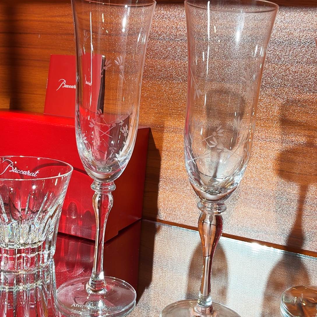 m***朵琉璃手工艺品香槟杯一对