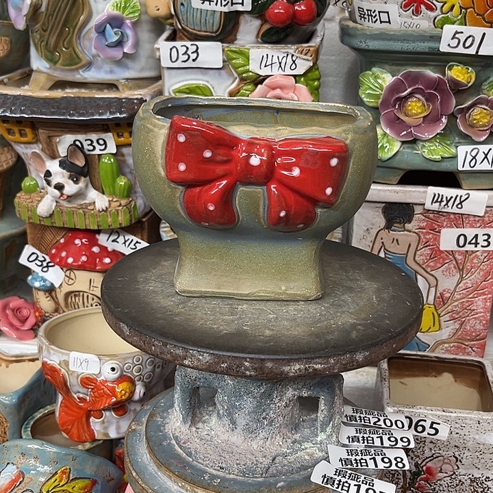 粗陶材质多肉花盆