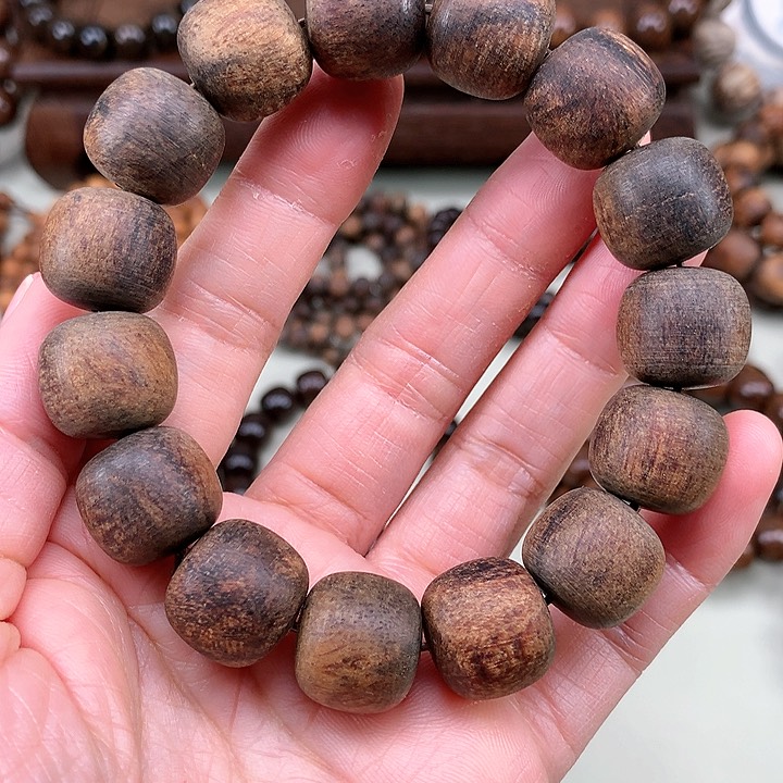 【闪购商品】贡木其他印贡黑龙带火焰龙复古绿15*16粗磨