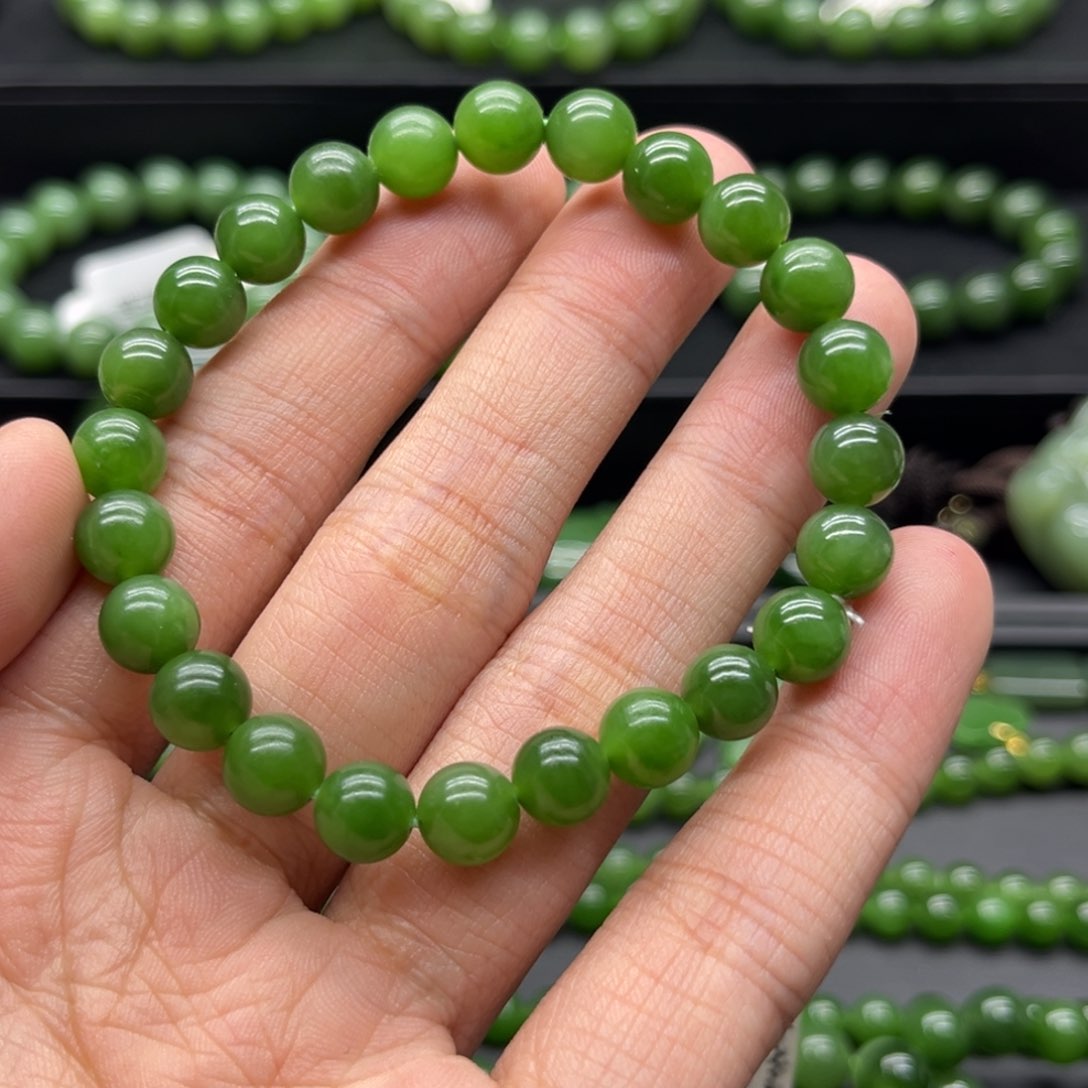 和田玉（碧玉）手链未镶嵌