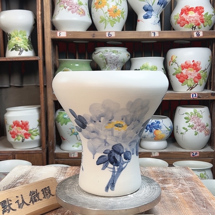 摆件火窝兰兰牡丹陶瓷新款陶瓷大