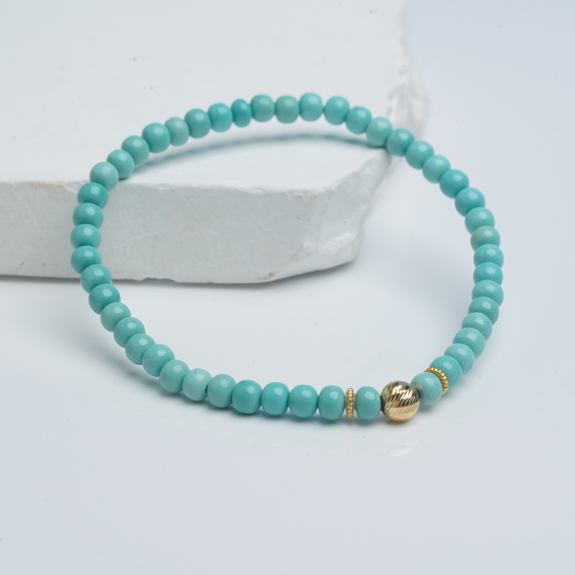 【铭记珠宝】绿松石DIY手串23-3DM225H803【多样性发一件】约3mm