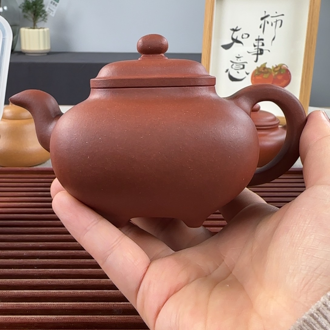 紫砂茶壶༺**༻微瑕底槽青