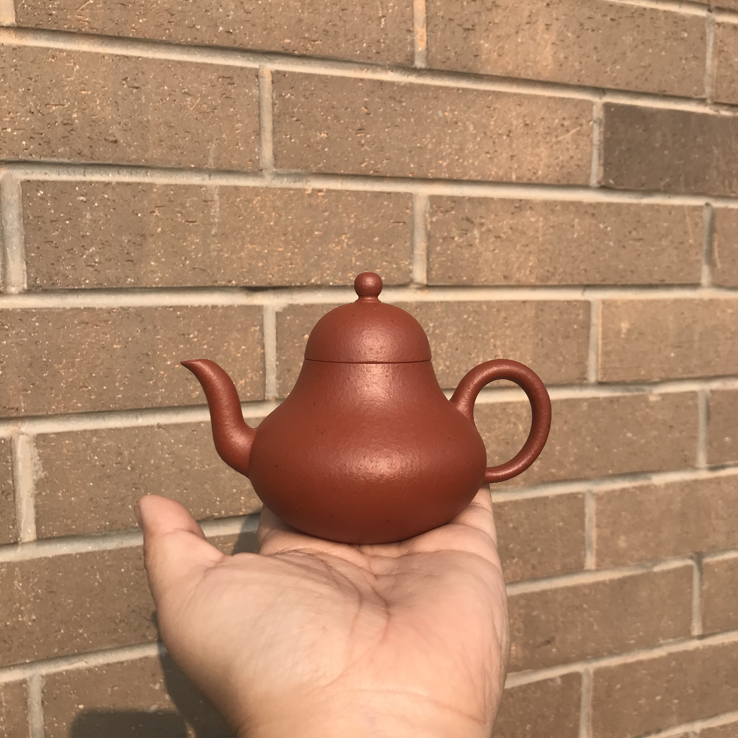 原矿大红泥-思婷壶 150cc 半手工制作 手制小容量梨形