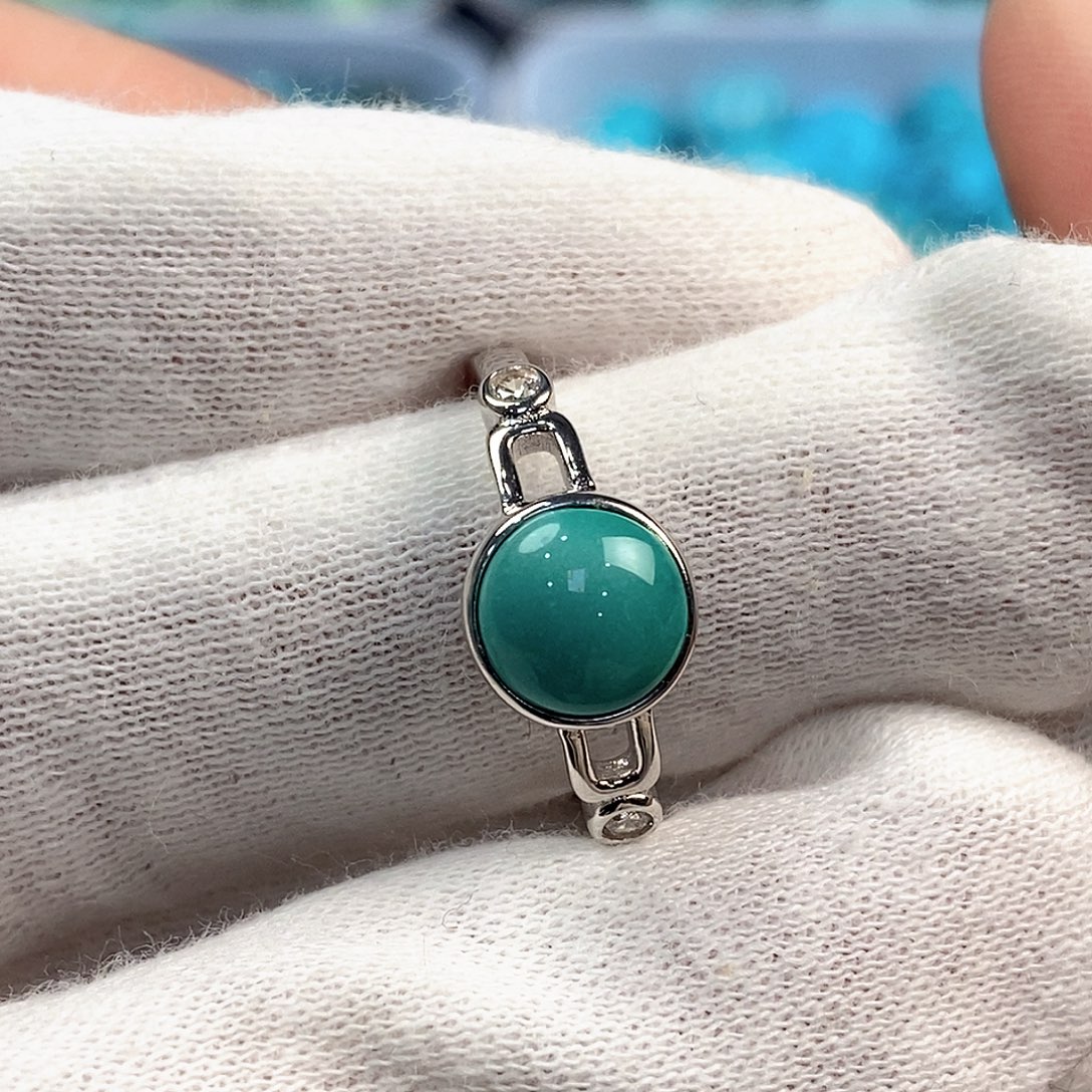 绿松石银S925镶嵌配饰