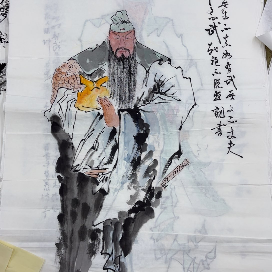 国画四尺人物人物赵