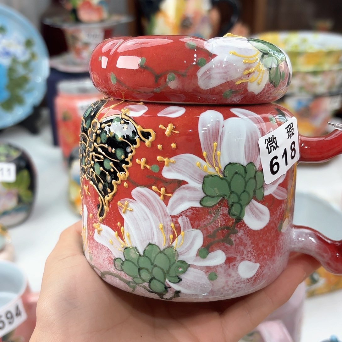 偲***翠景德镇手绘高温釉下彩陶瓷茶具