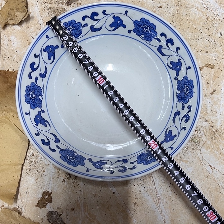 陶其他22.5厘米芙蓉花碗