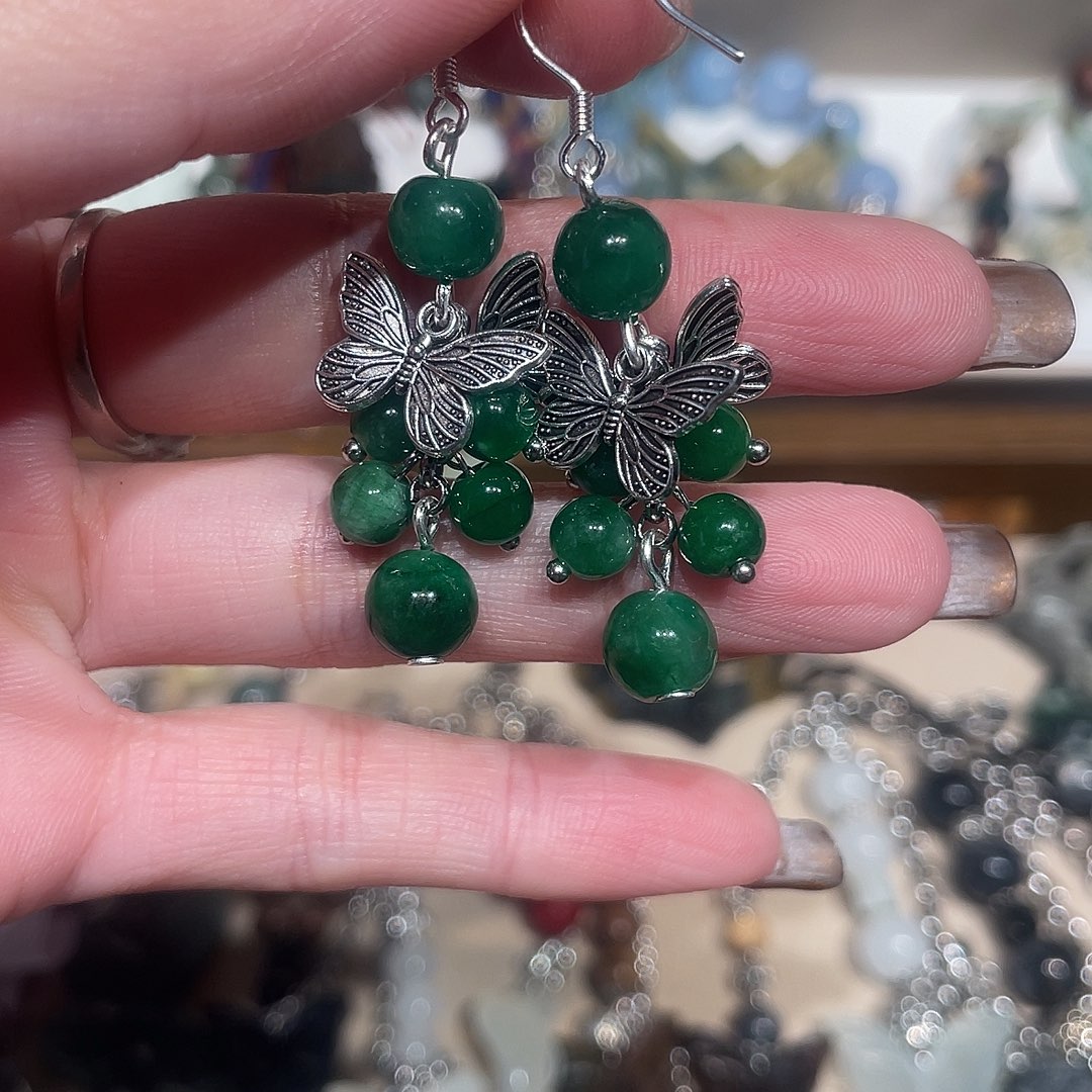 蛇纹石玉合金颈饰