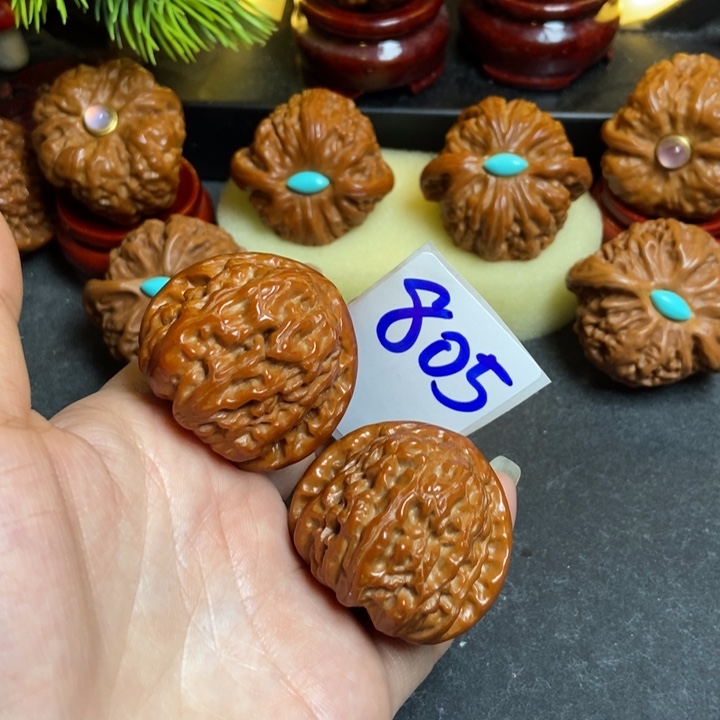 文玩核桃把件38白狮子的805