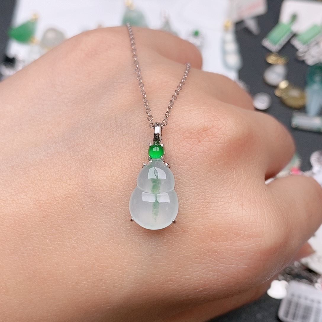 翡翠银S925镶嵌颈饰