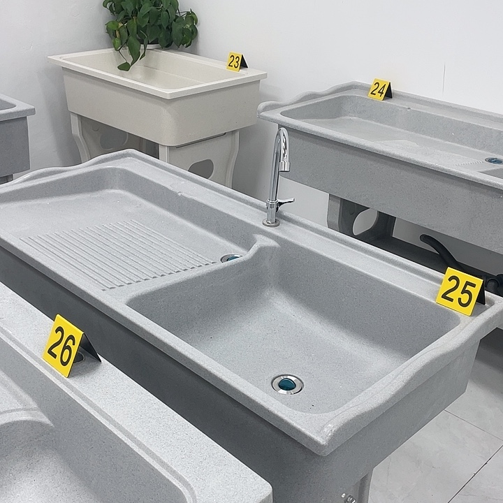 忘***情石英石洗衣池花边带挡水1米2*58*80