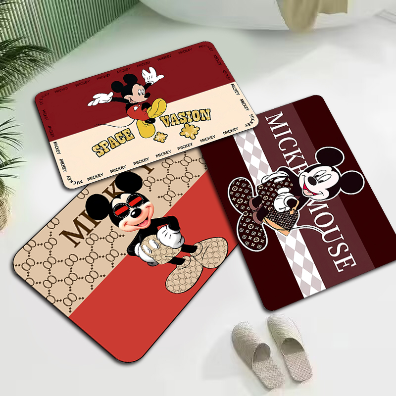 【拍一发三】米奇吸水防滑脚垫卡通可爱垫吸水防滑