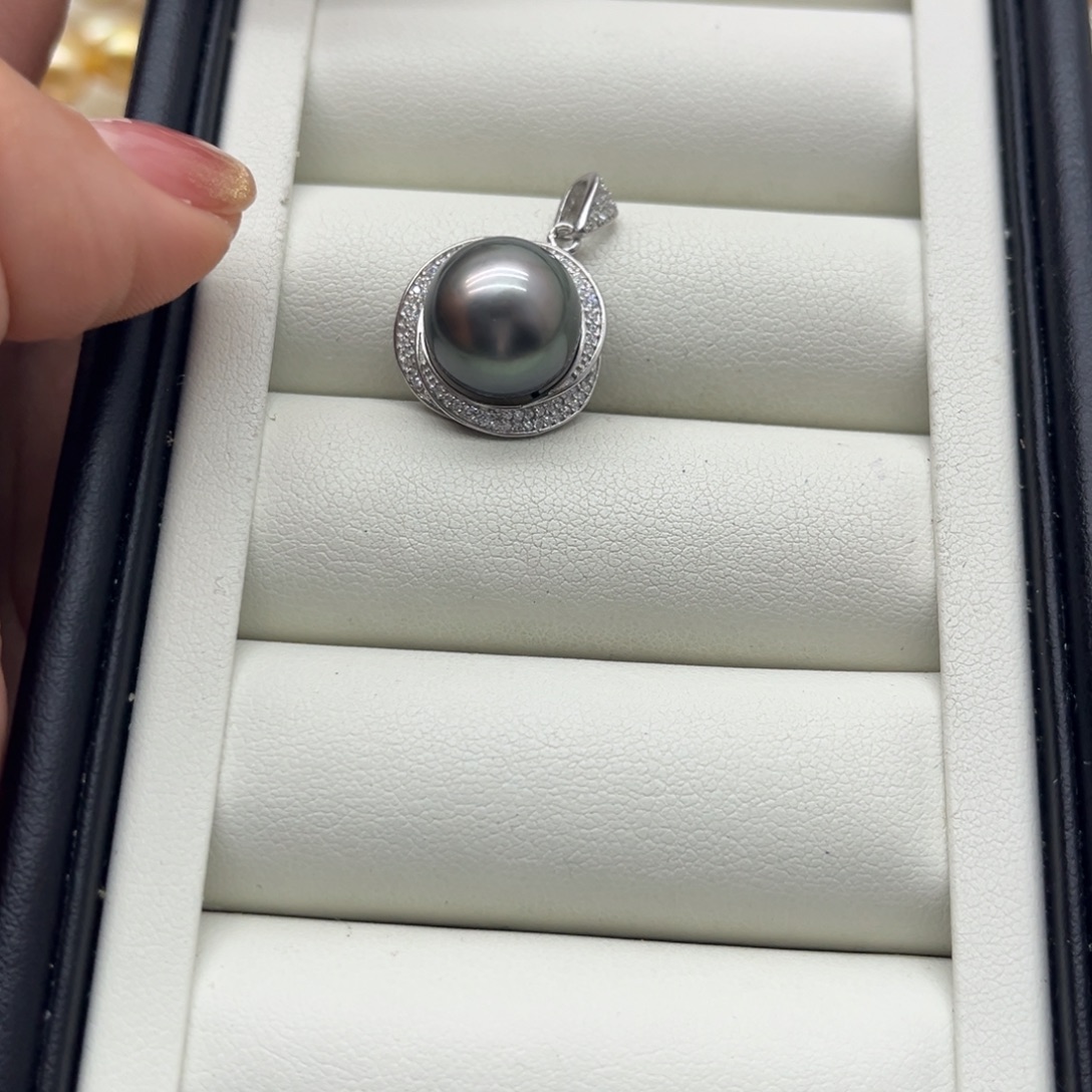 海水珍珠吊坠(不含链)银S925镶嵌