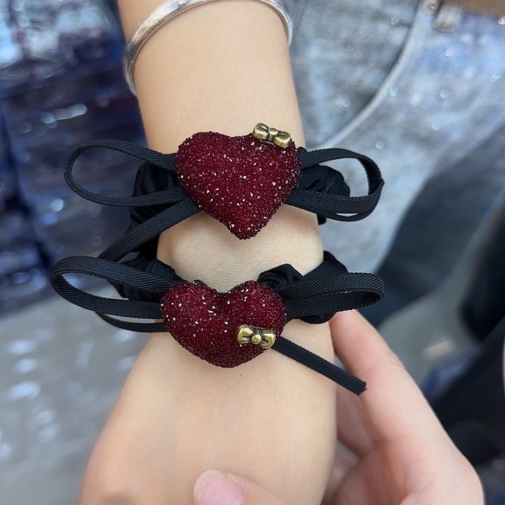 三醋酯纤维双爱心发圈-27