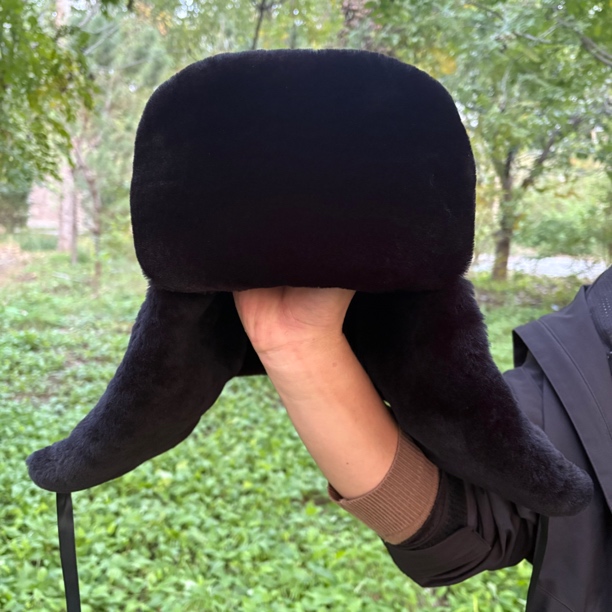 ［羊皮毛一体雷锋帽］冬季男士加厚保暖羊皮毛一体皮顶护耳雷锋帽