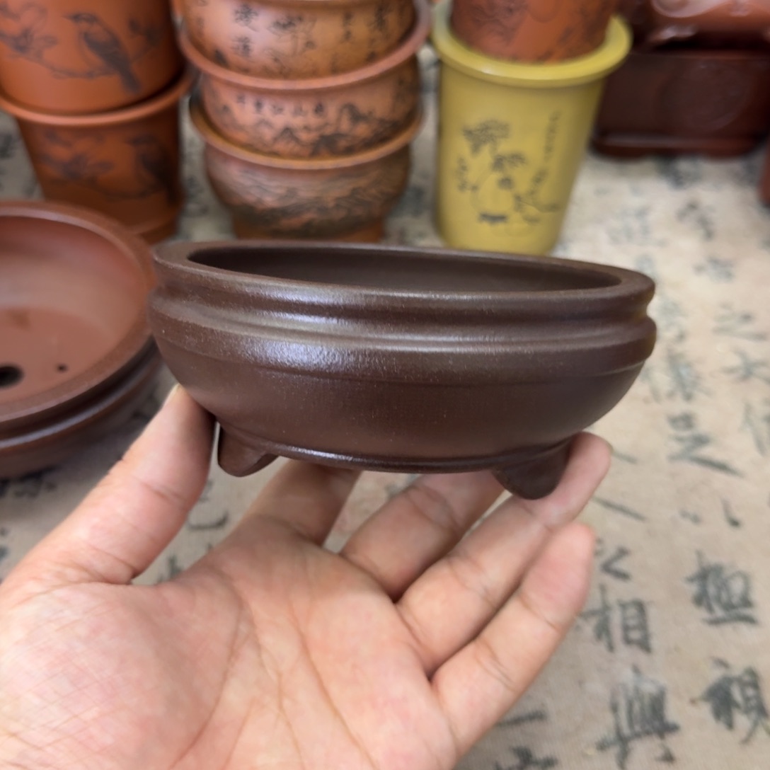 紫砂花盆宜兴紫砂正品11x4
