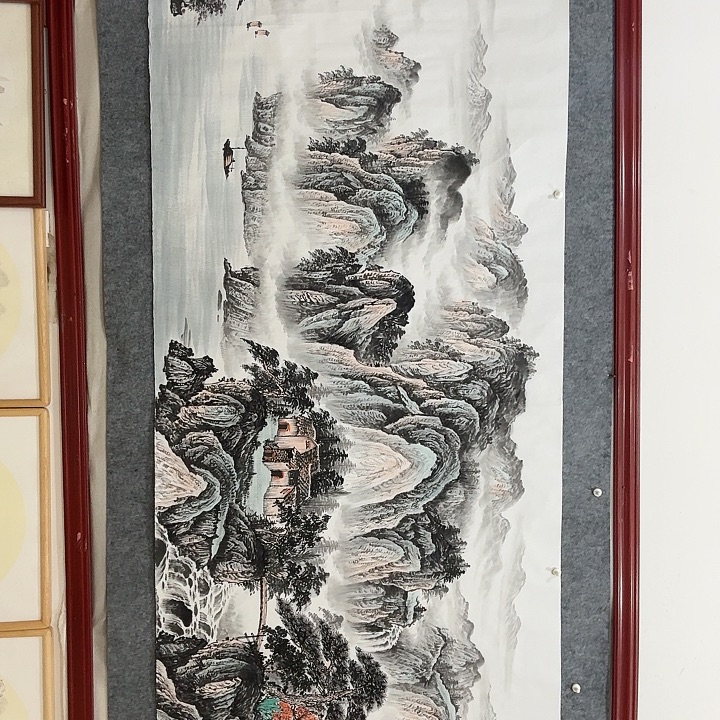 国画手绘国画云峰千里秀