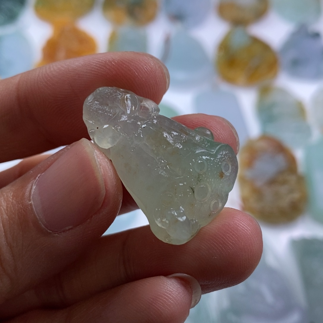 定制翡翠未镶嵌莲蓬