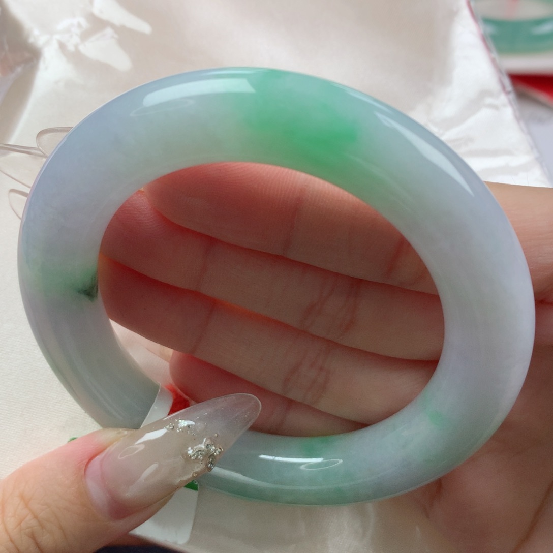 未镶嵌手镯翡翠缅甸天然翡翠A货54.4圆