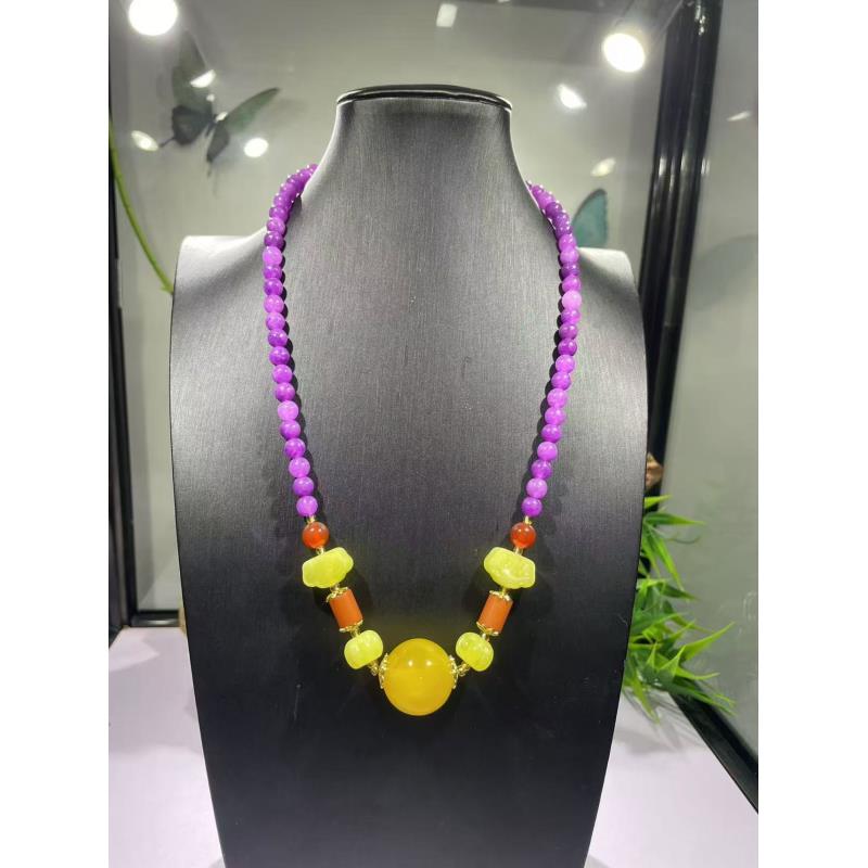 时尚蜜蜡饰品手工项链