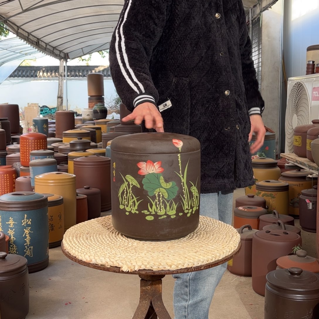 茶叶罐紫砂8饼茶叶罐
