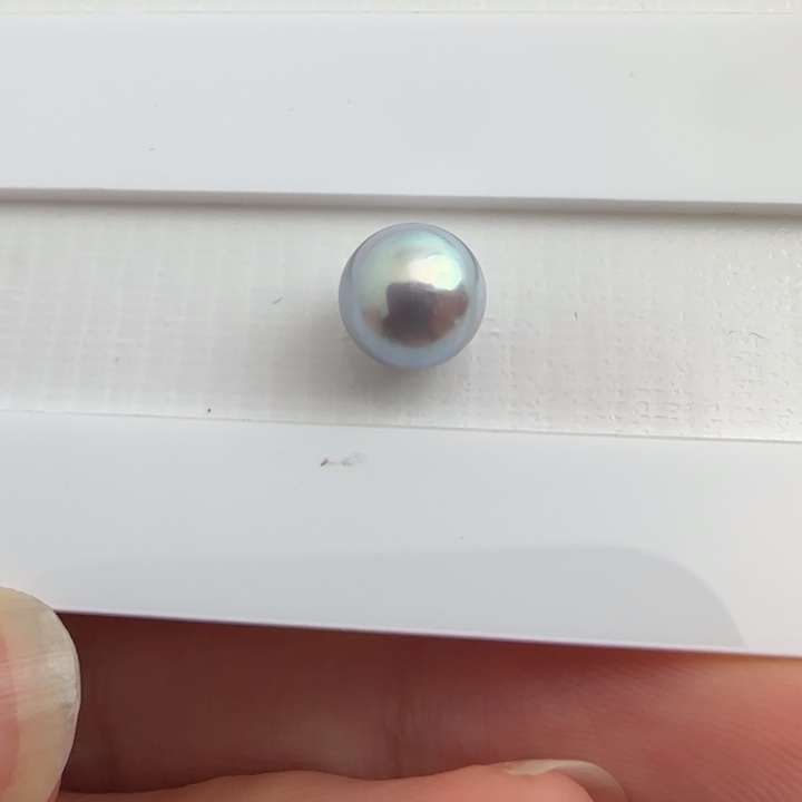 未镶嵌海水珍珠裸珠Akoya真多麻色系海水珍珠裸珠7-8近圆