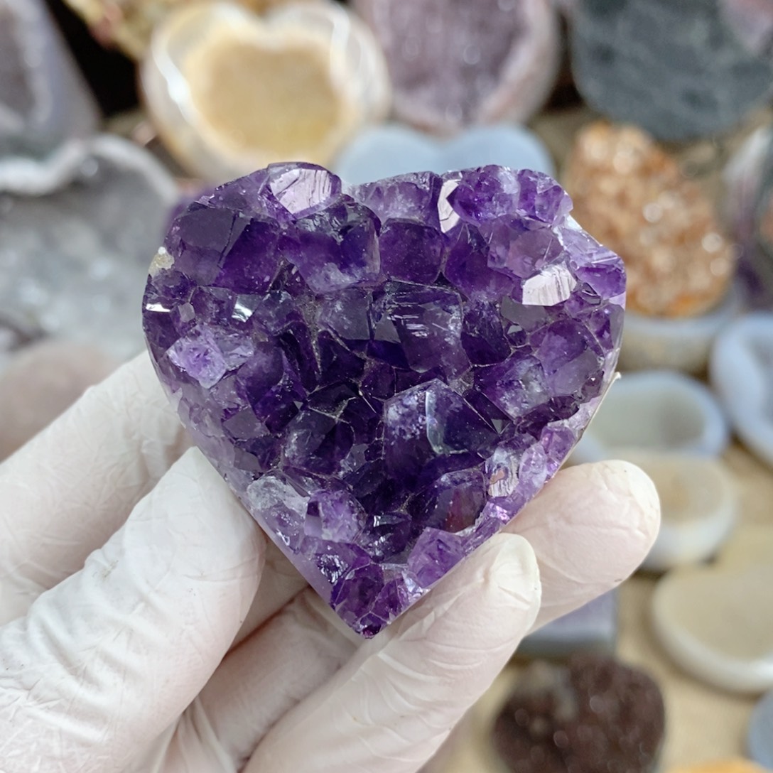 水晶天然水晶摆件9K金镶嵌