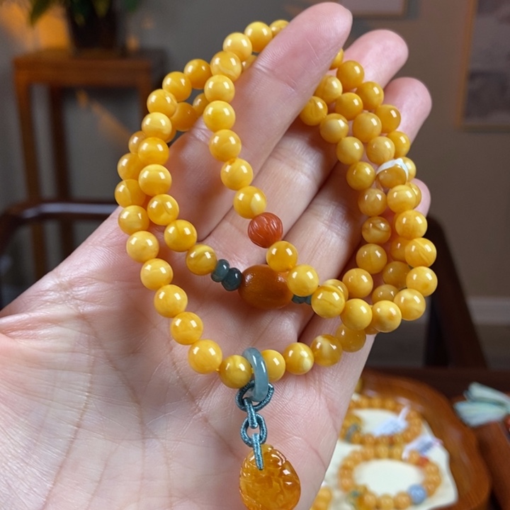 琥珀手链未镶嵌唱**物蜜蜡手串7