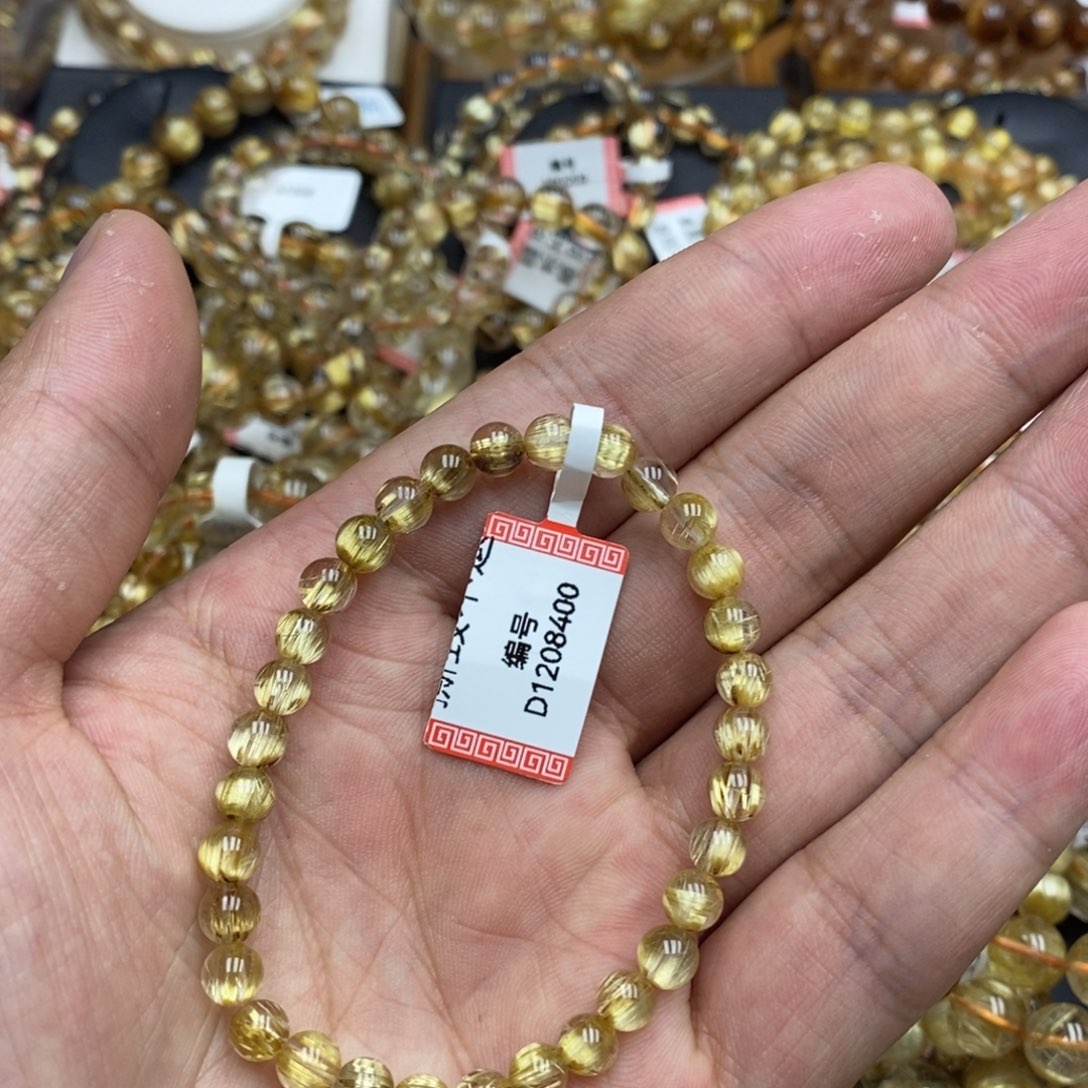 发晶手串未镶嵌那**孩钛晶D1208400