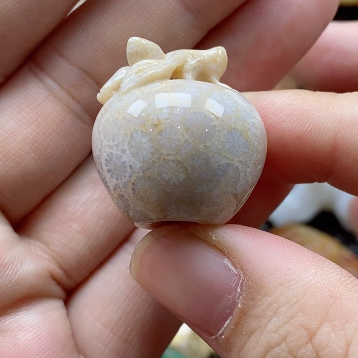 硅化珊瑚（珊瑚玉）颈饰未镶嵌