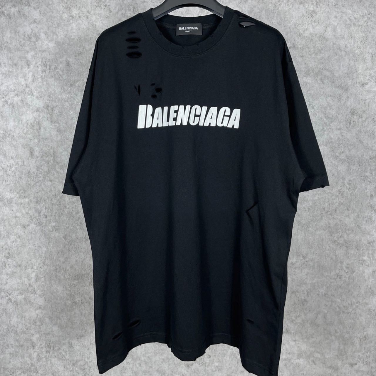 99新 Balenciaga/巴黎世家 汤/P205843811/做旧破坏短袖 S码