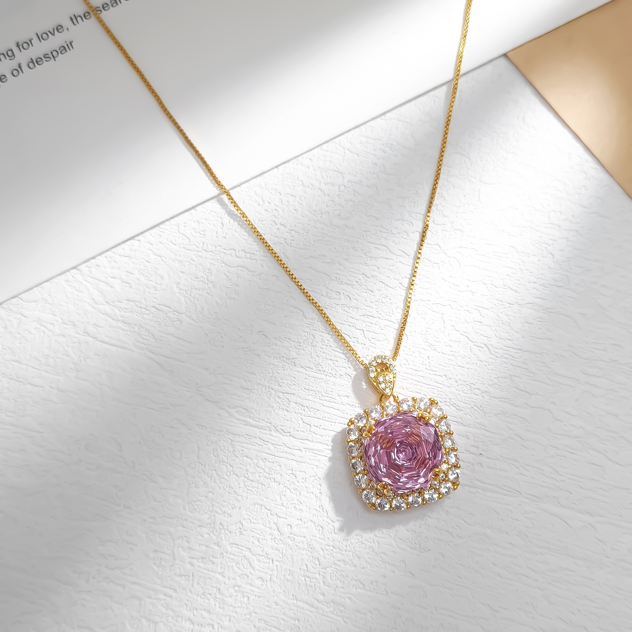 铜合金项链 VWVB-009653【玫瑰之约】 项链百搭小众时尚