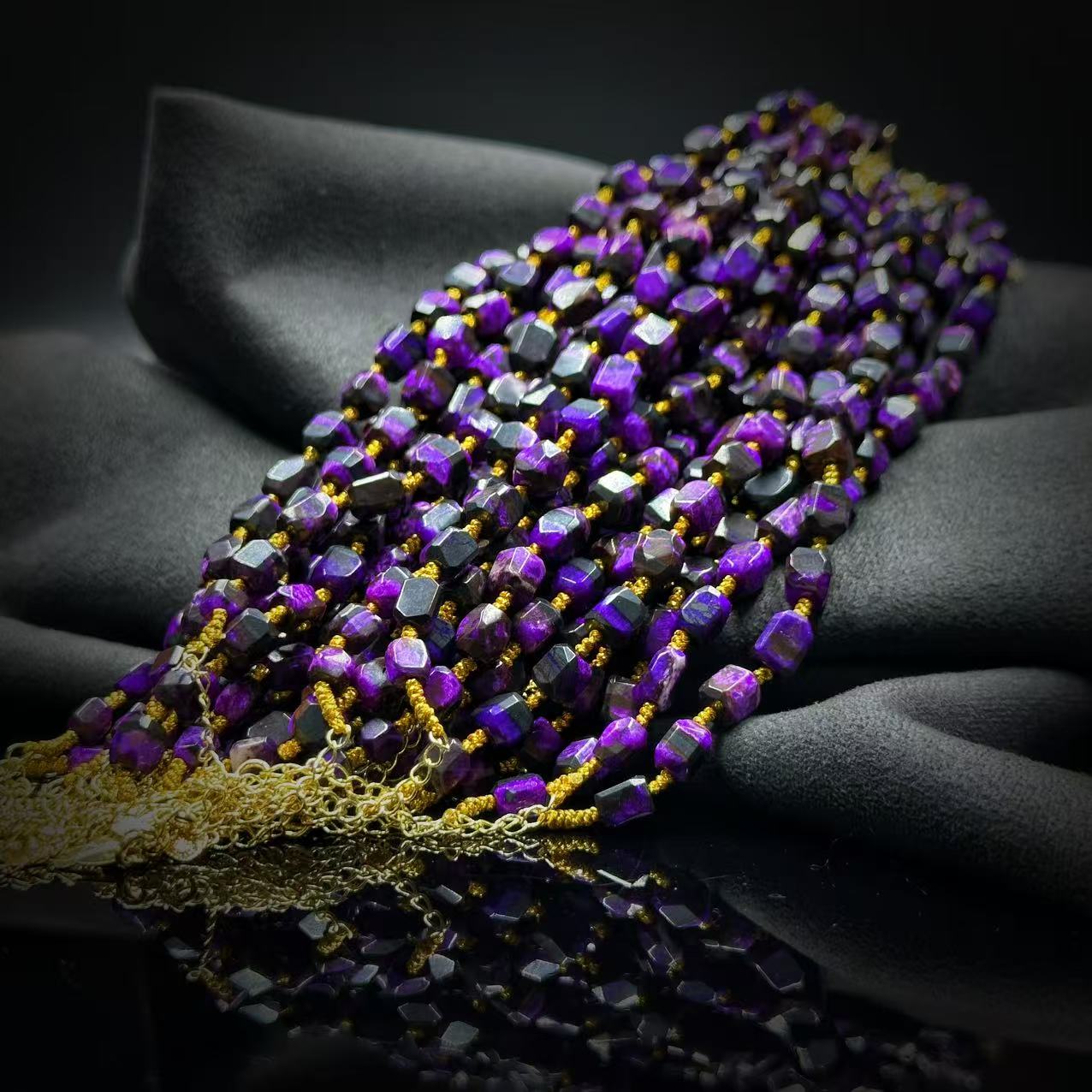 【缪老师严选】GD0012 丝绒紫 舒俱莱手链 多样性发其一