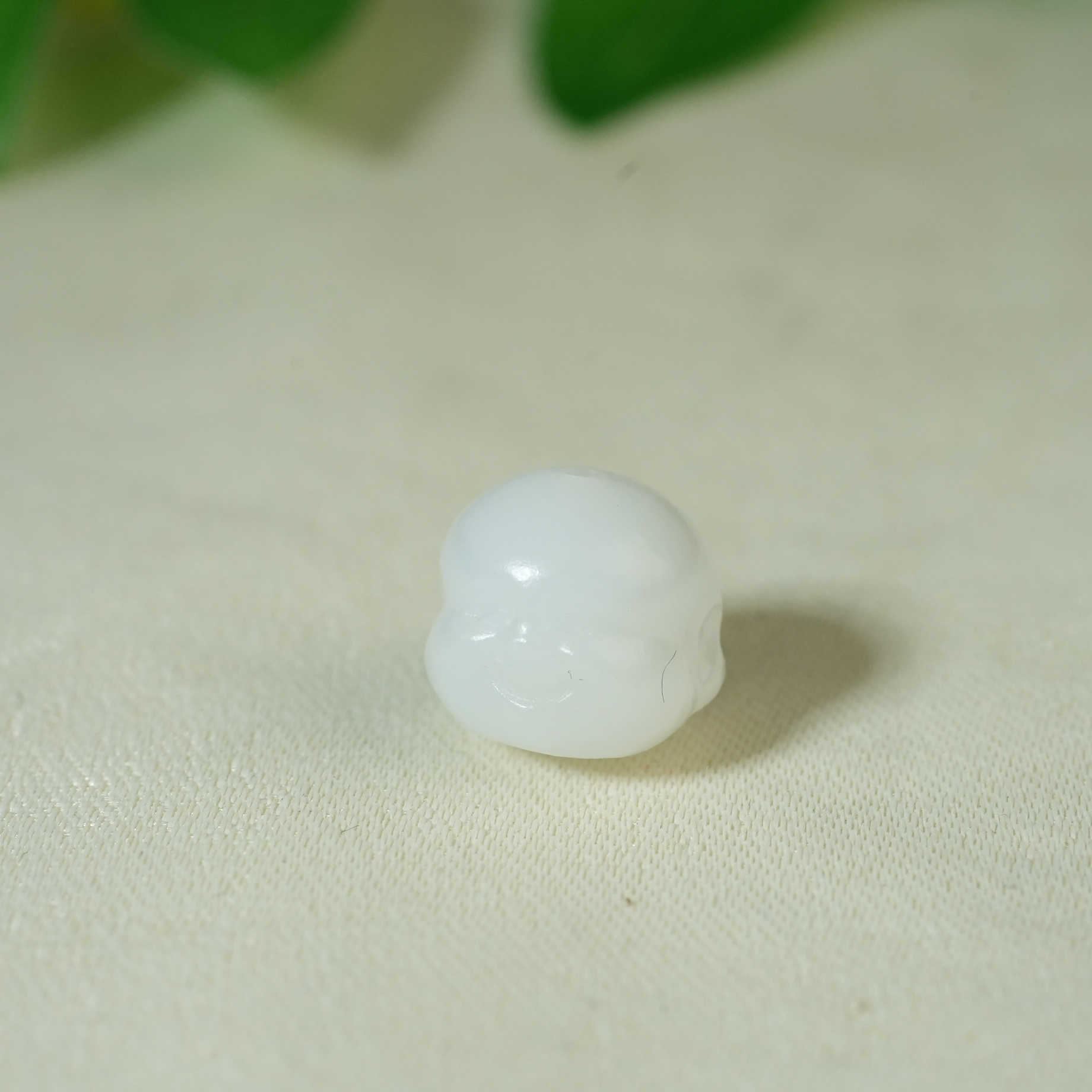 二十世纪中后期和田玉弥勒佛公单珠【华豫之门】AAJD2412101006