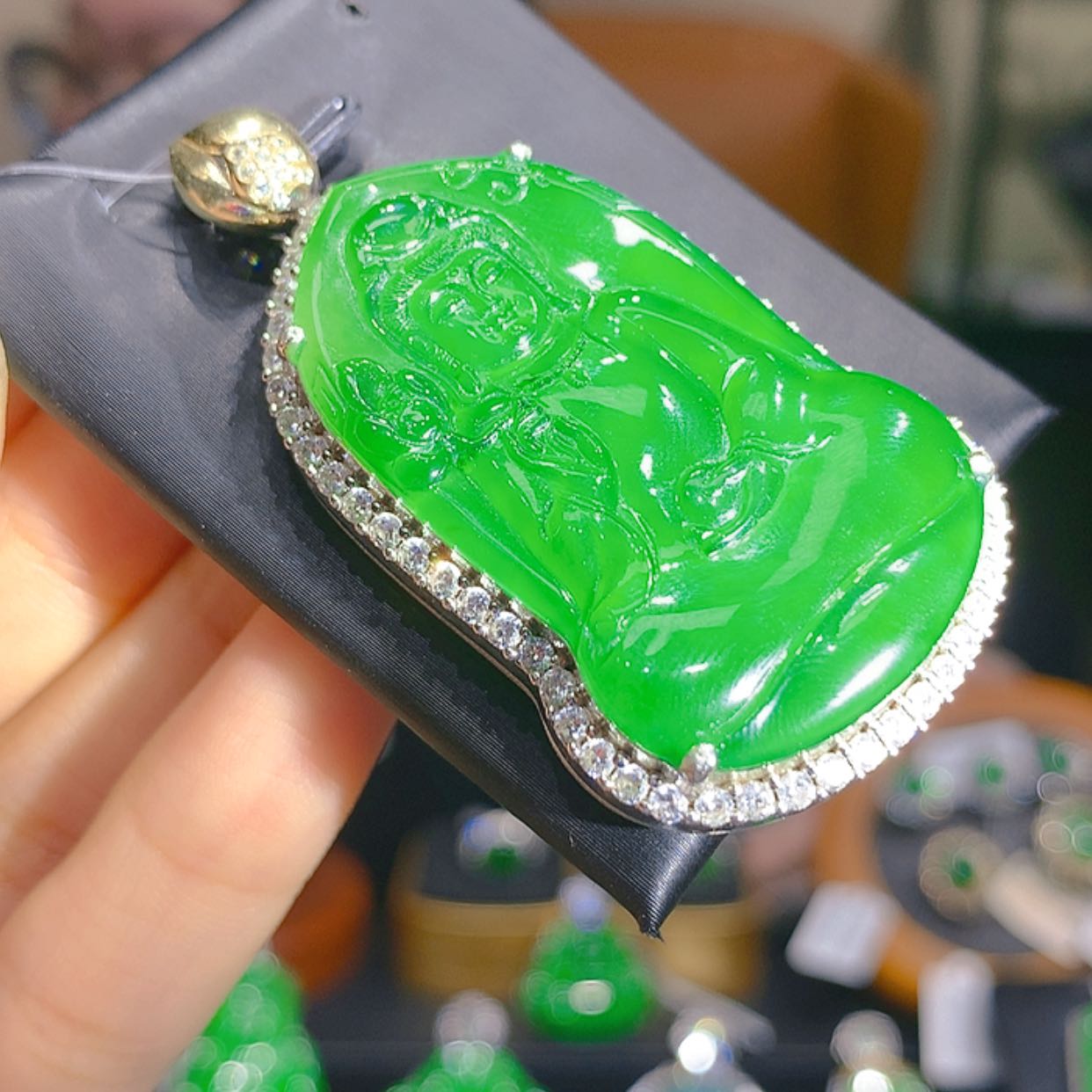 【闪购商品】翡翠银S925镶嵌颈饰8柒姐