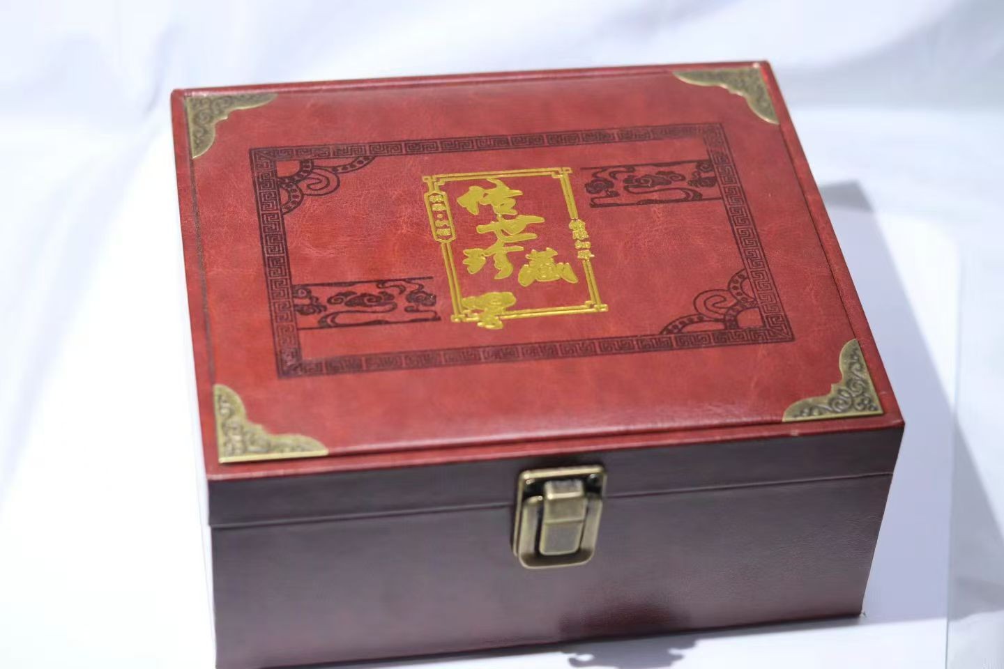 首饰盒/箱 高端文玩礼盒皮质珍藏复古国风