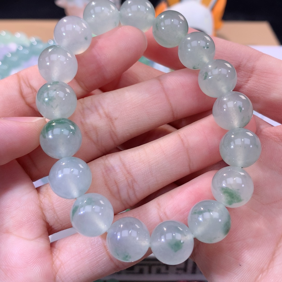 翡翠手链未镶嵌卡12m m