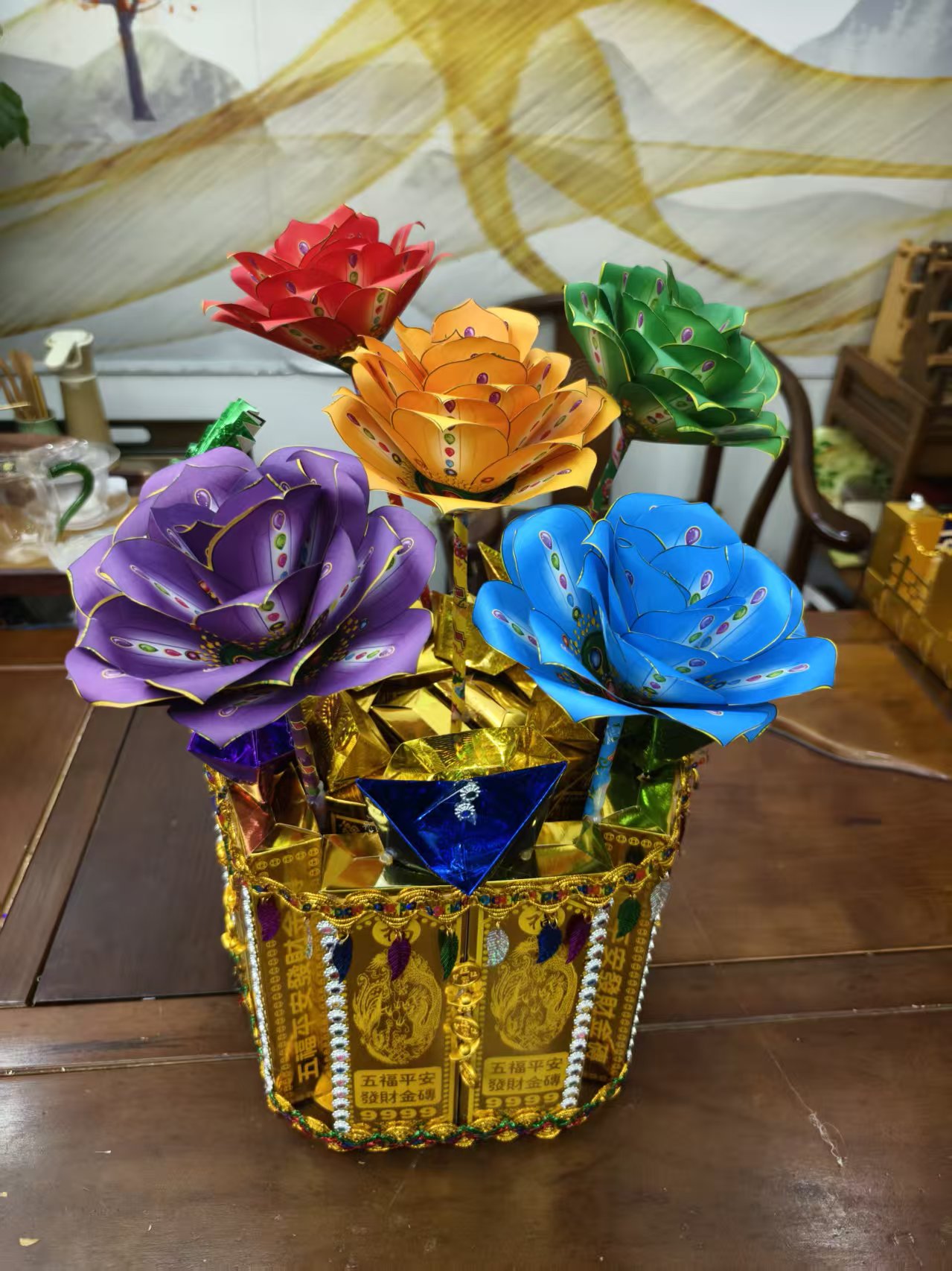 顺心五七花材料包装饰陈设摆件