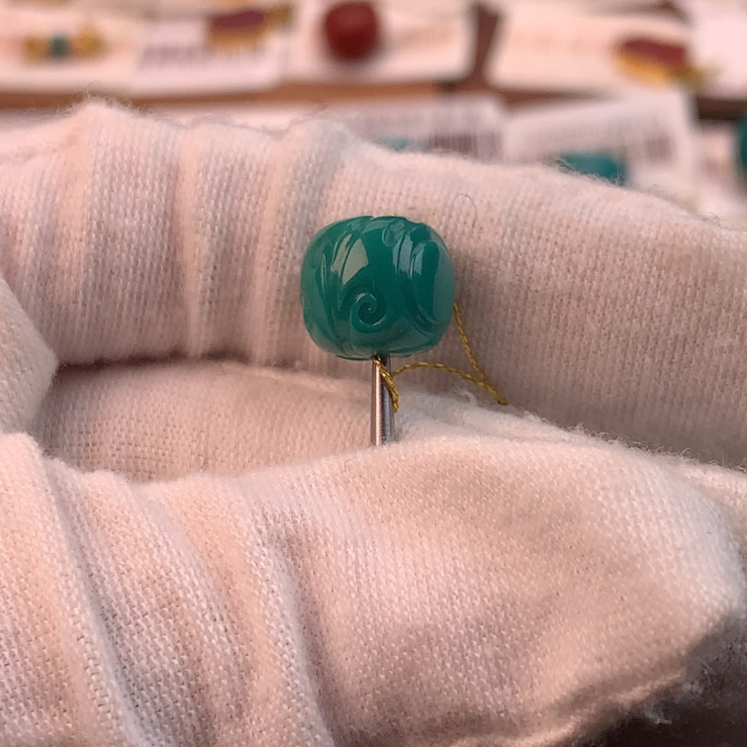 绿松石未镶嵌配饰蕊10.5*9.2