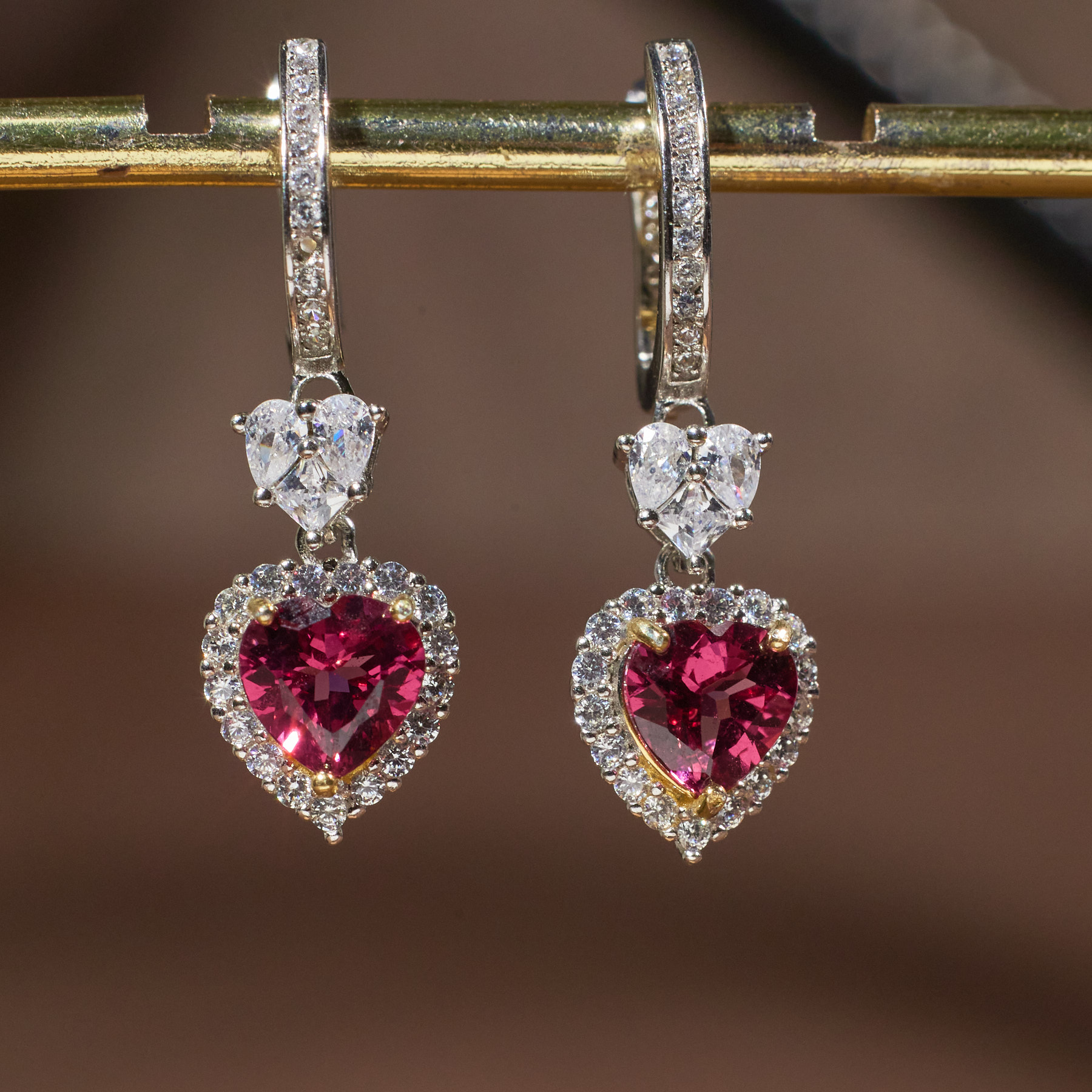 【歪歪】*石榴石耳饰*S925镶嵌N5246