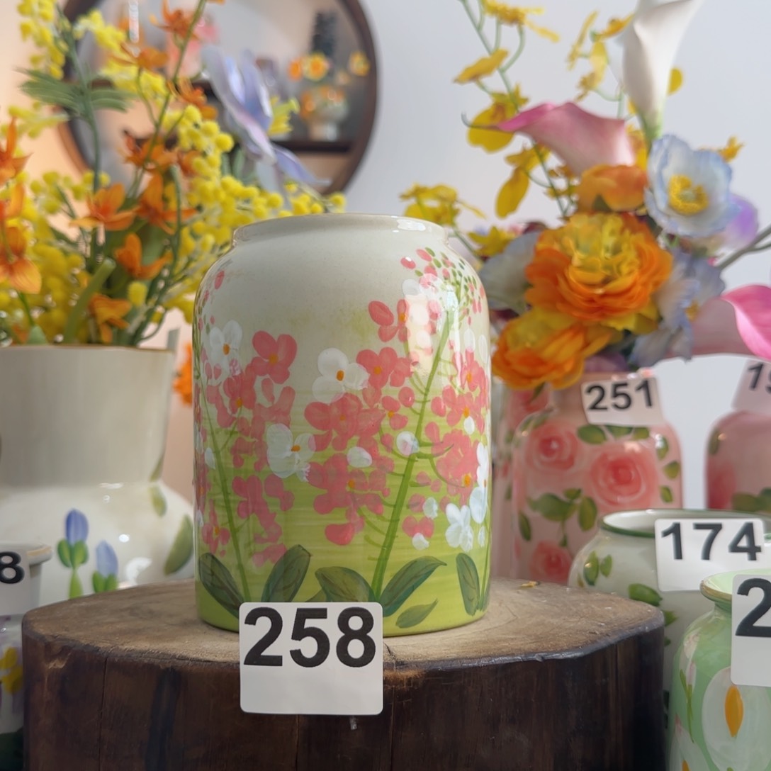 摆件景德镇手绘陶瓷花瓶摆件无孔