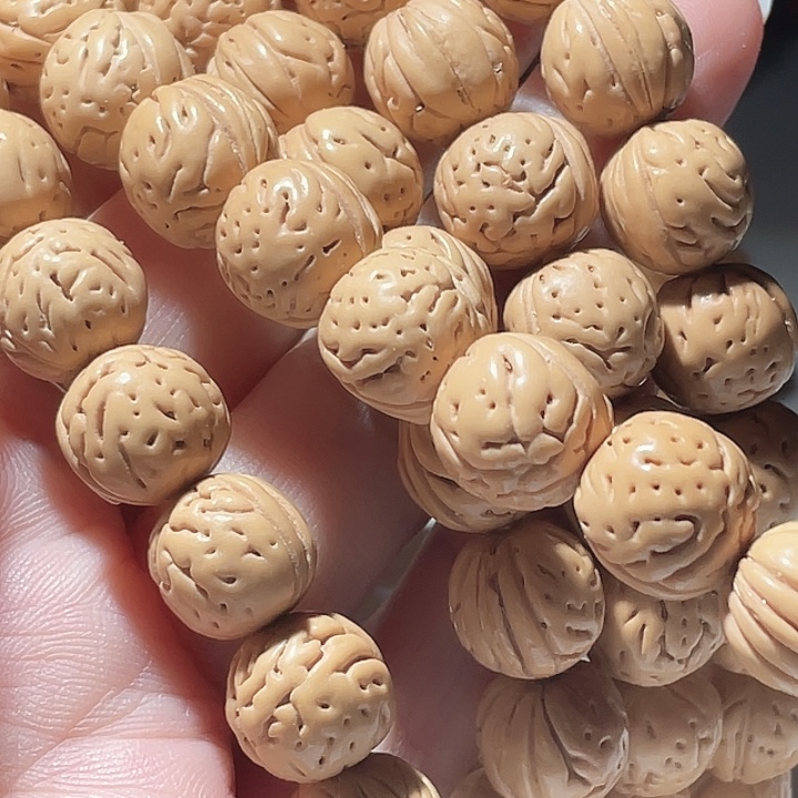 靈***人吊坠桃核桃核手串脖挂43