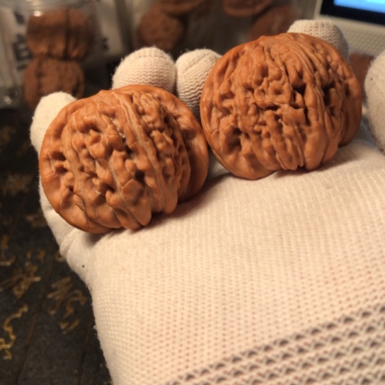 风***吹文玩核桃把件四座楼44mm